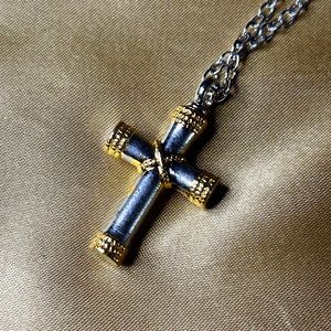 Religious Cross Urn Pendant Necklace